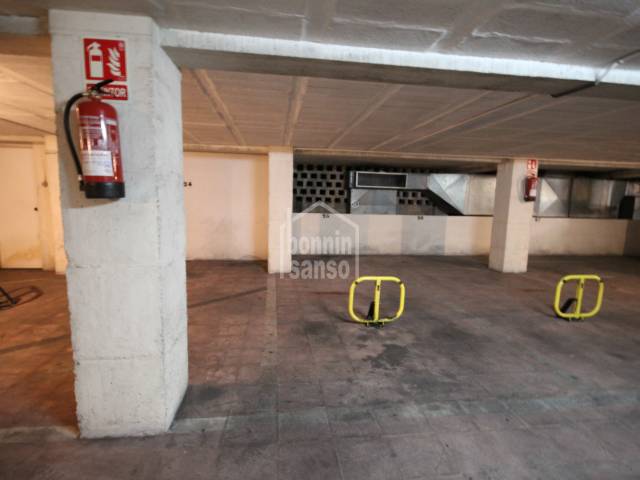 Parking space on Maria Luisa Serra street in Mahon, Menorca
