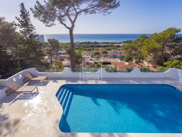 VIlla sur la côte avec vues panoramiques sur la mer et licence touristique à San Jaime, Menorca