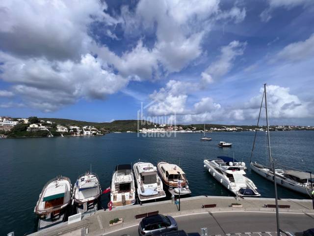 Incredible views over the harbour from this apartment with terrace,  Mahon, Menorca