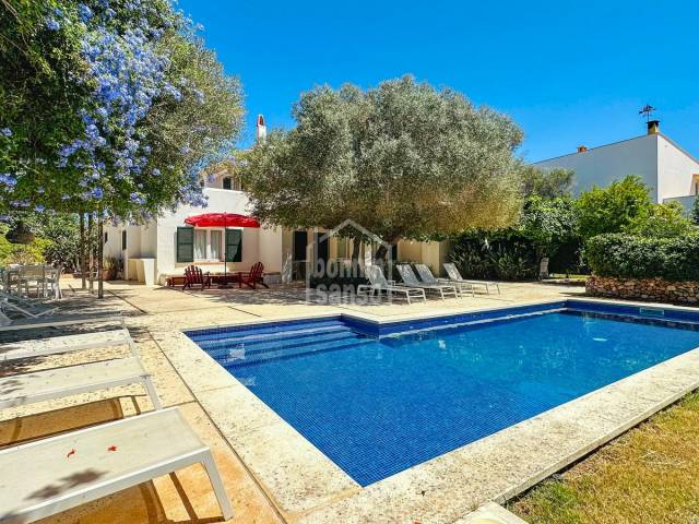 Villa with six bedrooms and tourist license in Trebaluger Menorca
