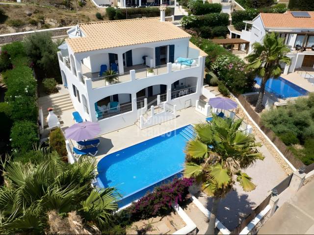 Stunning villa in Addaya overlooking the marina, tourist license, Menorca