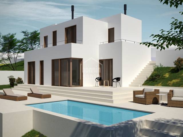 Plot of land with project and license in Cala Llonga, Menorca
