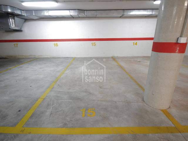 Parking space in a building near the centre of Ciutadella, Menorca