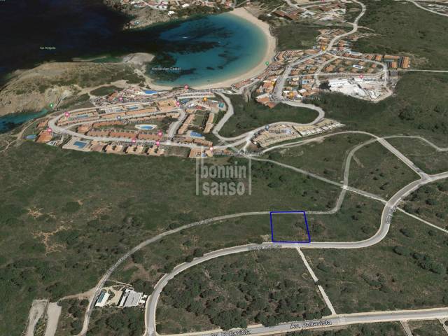 Panoramic Mediterranean views from this  exceptional plot. Menorca