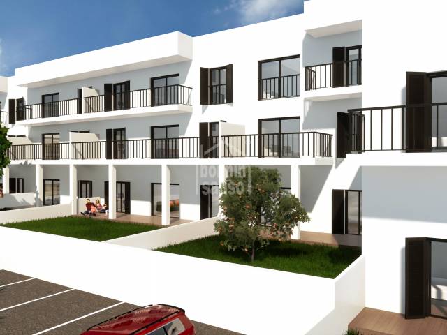 New build of VPO apartments, one bedroom, Cala Bona, Mallorca