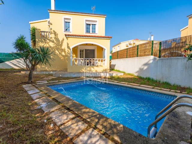 Duplex villa with private pool in Cala'n Bosch, Ciutadella, Menorca