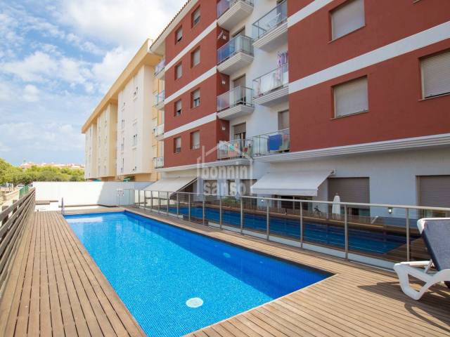 Modern duplex penthouse with swimming pool in Mahon, Menorca.