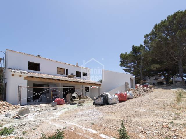 Chalet en construccion en Cala Canutells. Menorca