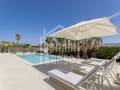 Sleek modern south facing villa with wonderful  Sea views.