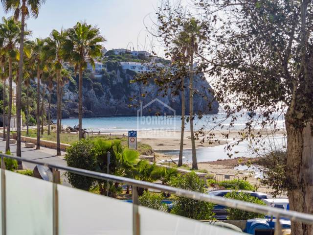 Privileged position on the beach of Calan Porter, Menorca.