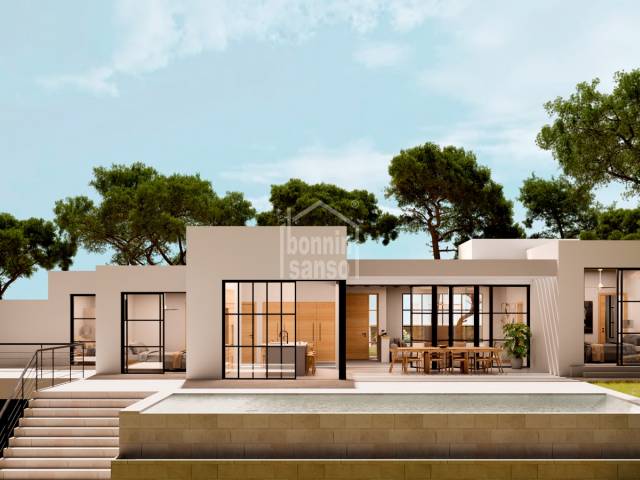 Villa im Bau, um das Mittelmeer zu erleben, Son Parc, Menorca – Fertigstellung 2026/27