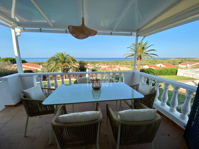 Semi-detached villa with sea view in Torre Soli, Menorca