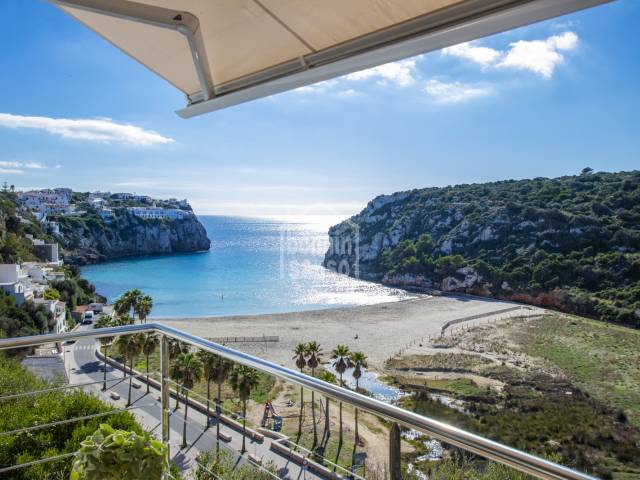 Villa with stunning panoramic views of the beach and cove of Calan Porter, Menorca