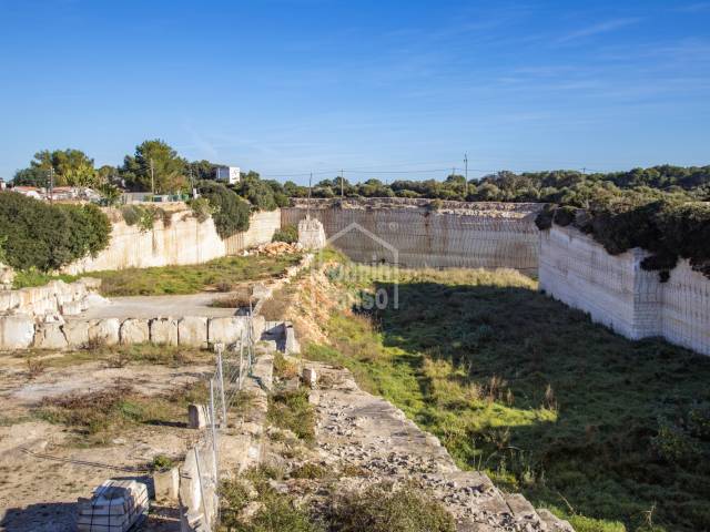 Ancient quarry near the beach of Alcaufar. Menorca