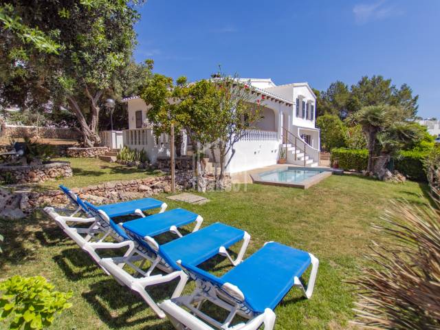 Superb villa with swimming pool, extendable on ground and second floors, Punta Grossa, Menorca