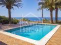 Chalet con piscina y vistas inmejorables en Torre Solí Nou, Menorca
