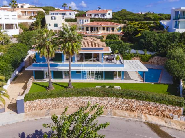 Exceptional villa with impressive views over the Port of Mahon. Menorca