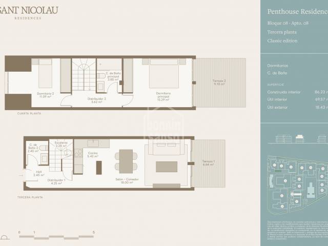 Complesso residenziale di 163 appartamenti — da una a quattro camere — a Ciutadella, Menorca.