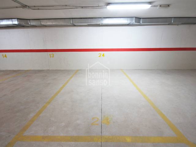 Parking space in a building near the centre of Ciutadella, Menorca