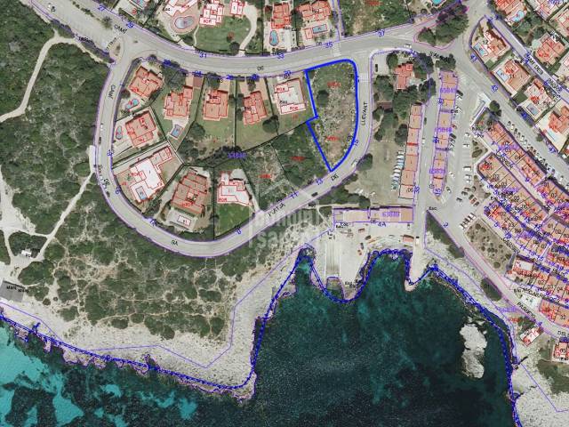 Front line, double plot of land in Binibeca, Menorca