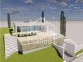Terreno edificabile di 520 m2 con progetto e licenza a Son Bou, sulla costa meridionale di Minorca, con vista sul mare