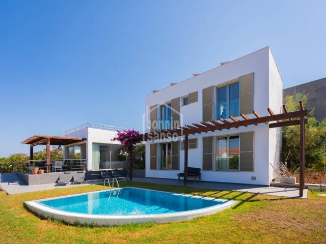Contemporary villa with endless sea views in Cala Canutells, Menorca