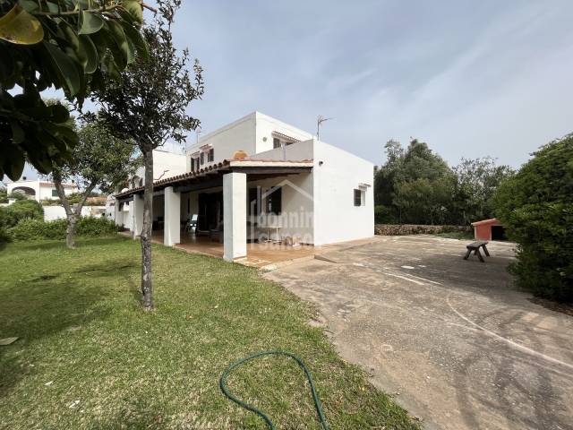 Corner villa in the residential area of Calan Blanes, Ciudadela, Menorca