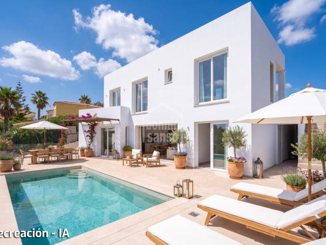 Contemporary villa with private swimming pool in Cala Llonga, Menorca