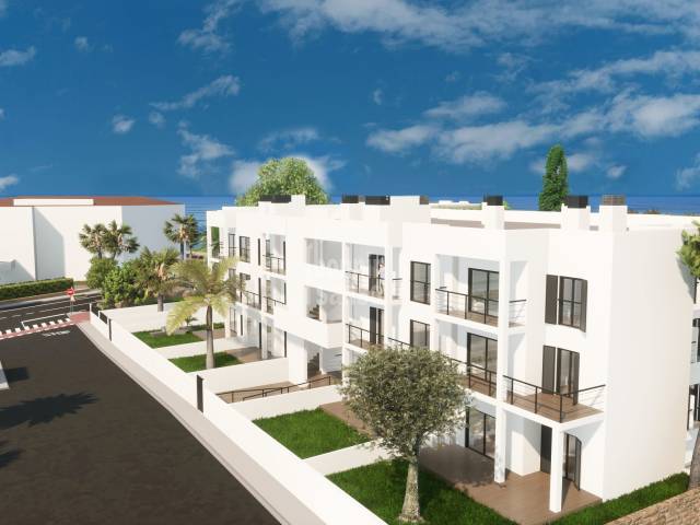 New build of VPO apartments, two bedrooms, Cala Bona, Mallorca
